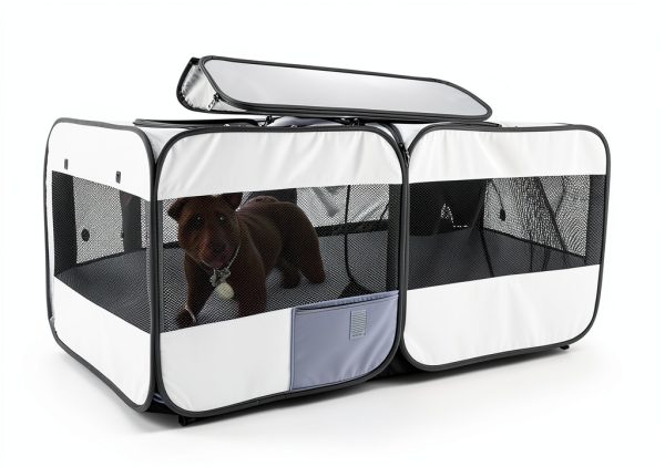 EighteenTek Cat Playpen 2-in-1 Design Pet Safe-2
