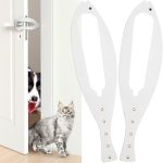 White Cat Door Latch by Momoga Pet Supplies-0