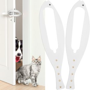 White Cat Door Latch by Momoga Pet Supplies-0
