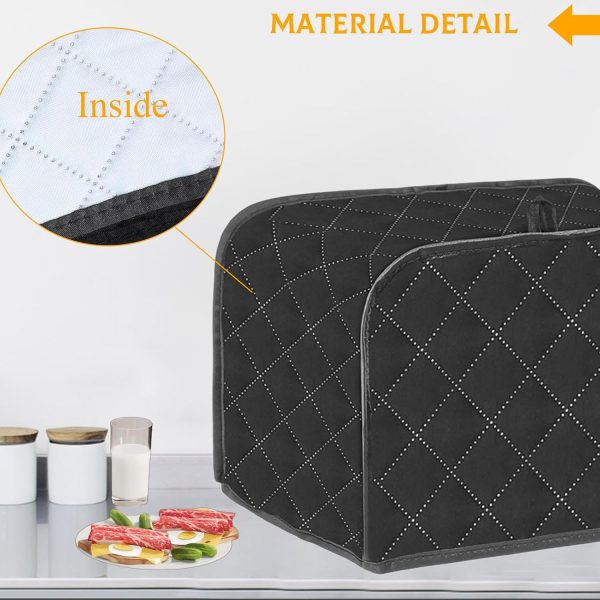BAWEN Four Slice Toaster Cover Black Gray Polyester Dust-4