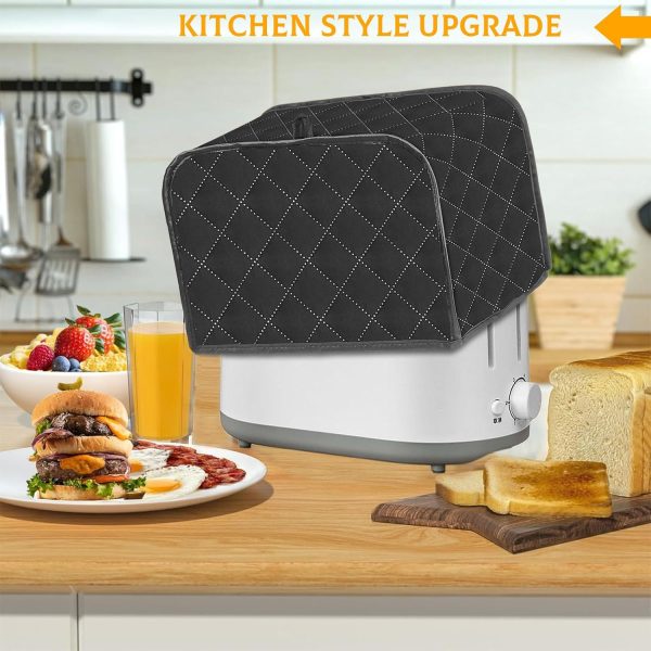 BAWEN Four Slice Toaster Cover Black Gray Polyester Dust-5