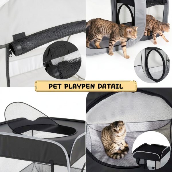 Cat Playpen Renxing Spacious Indoor Enclosure-4