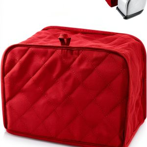 Psyqtsuary Toaster Cover Red Canvas Dust Protection Kitchen-0