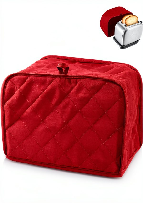 Psyqtsuary Toaster Cover Red Canvas Dust Protection Kitchen-0