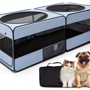 EighteenTek Cat Playpen 2-in-1 Design Pet Safe-0