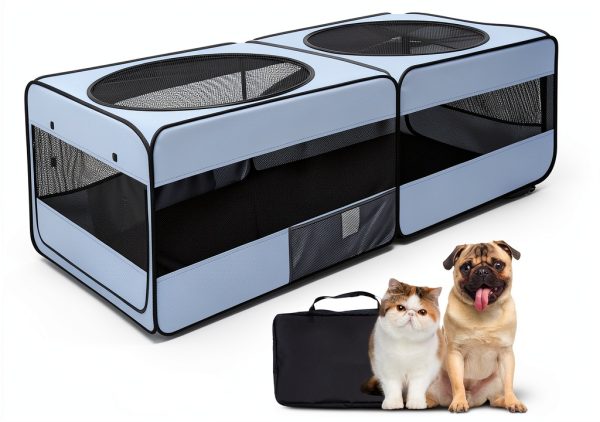 EighteenTek Cat Playpen 2-in-1 Design Pet Safe-0