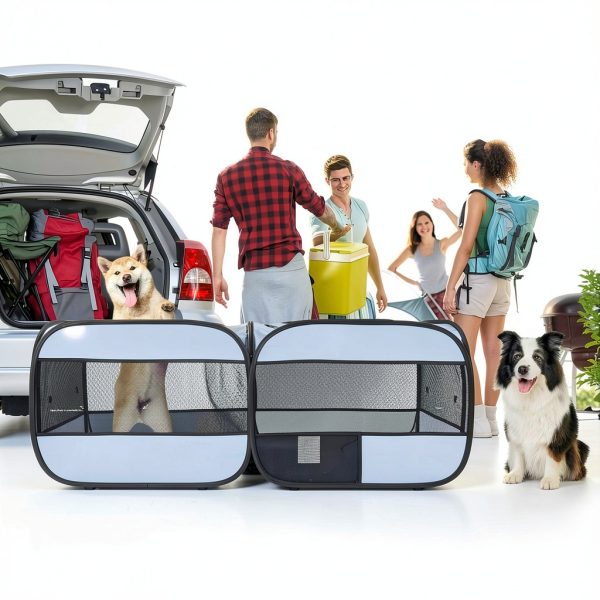 EighteenTek Cat Playpen 2-in-1 Design Pet Safe-4