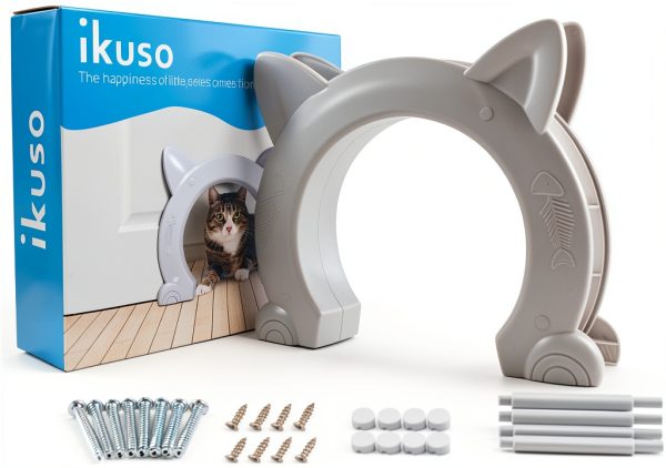 Cat Door for Interior Doors by ikuso Plastic Barrier-Free-7