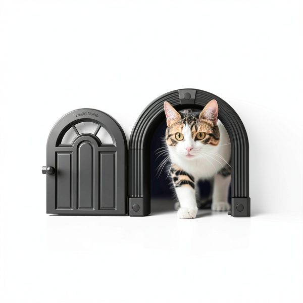 Cat Door Meow Manor Indoor ABS Flapless Large-0