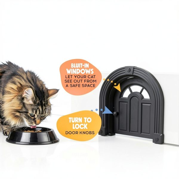 Cat Door Meow Manor Indoor ABS Flapless Large-2