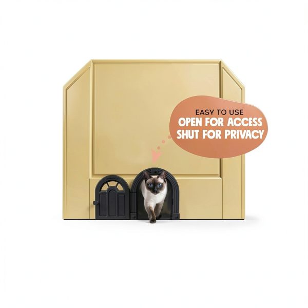 Cat Door Meow Manor Indoor ABS Flapless Large-1