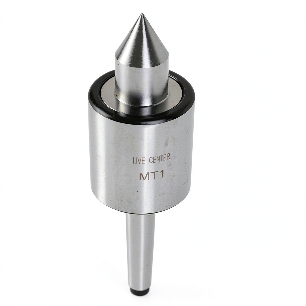 Installing Medium Duty Live Center MT1 marddpair Steel Bearing for Wood & Metal on a wooden desk