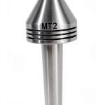 ApplianPar Tapered Turn Center 60° Point MT2 Tailstock Silver-0