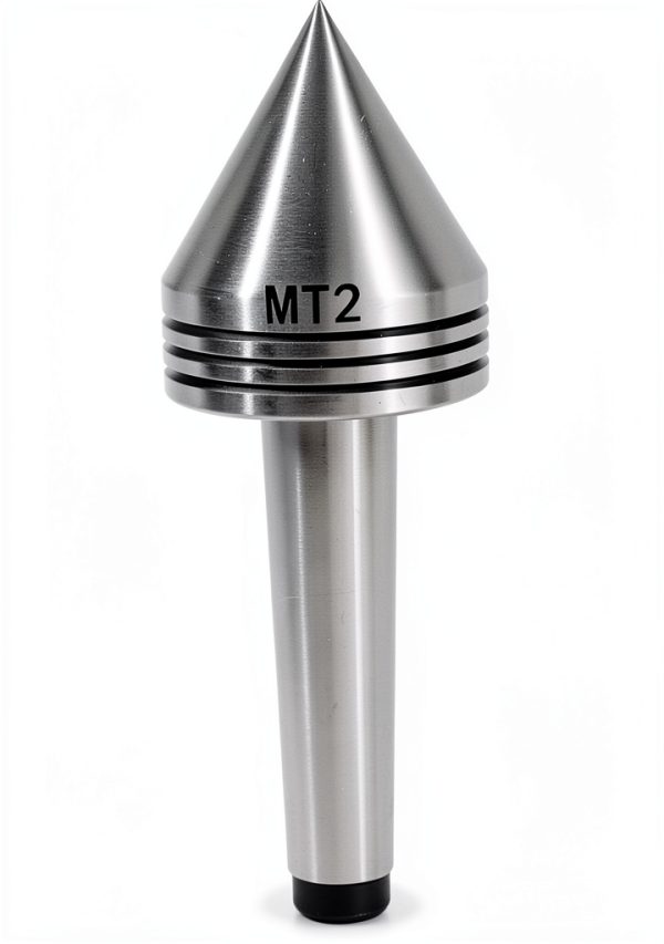 ApplianPar Tapered Turn Center 60° Point MT2 Tailstock Silver-0